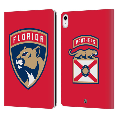 NHL Florida Panthers Plain Leather Book Wallet Case Cover For Apple iPad 10.9 (2022)