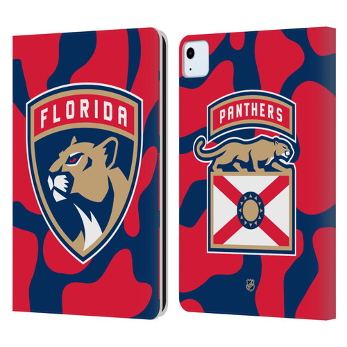 NHL Florida Panthers Cow Pattern Leather Book Wallet Case Cover For Apple iPad Air 2020 / 2022