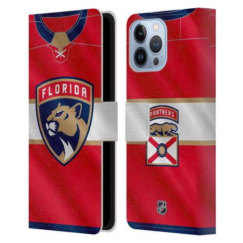 NHL Florida Panthers Jersey Leather Book Wallet Case Cover For Apple iPhone 13 Pro Max