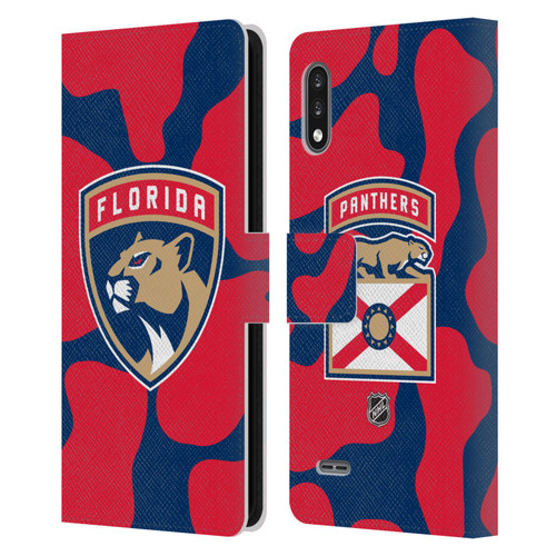 NHL Florida Panthers Cow Pattern Leather Book Wallet Case Cover For LG K22