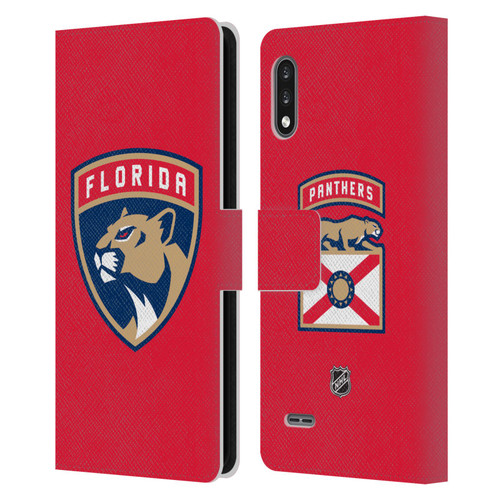 NHL Florida Panthers Plain Leather Book Wallet Case Cover For LG K22