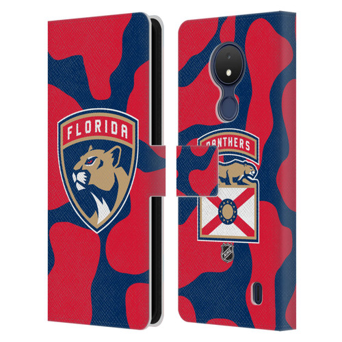 NHL Florida Panthers Cow Pattern Leather Book Wallet Case Cover For Nokia C21