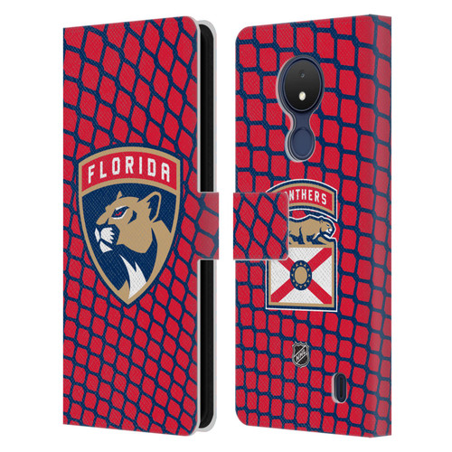 NHL Florida Panthers Net Pattern Leather Book Wallet Case Cover For Nokia C21