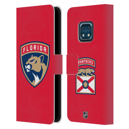 NHL Florida Panthers Plain Leather Book Wallet Case Cover For Nokia XR20