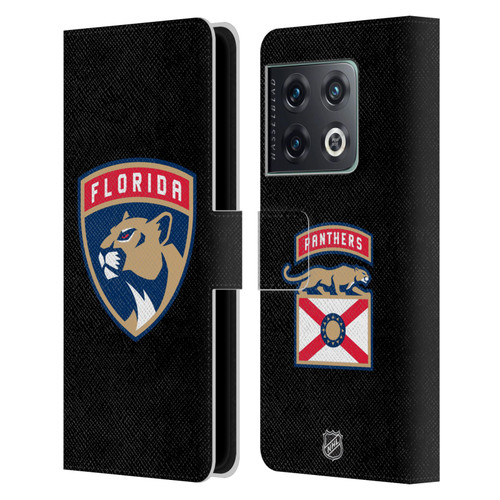 NHL Florida Panthers Plain Leather Book Wallet Case Cover For OnePlus 10 Pro