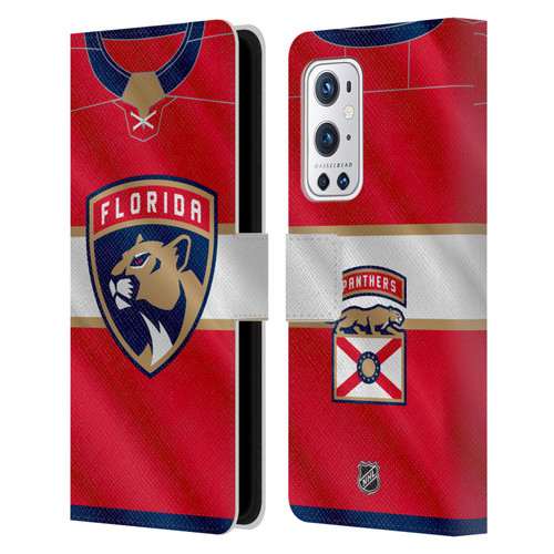 NHL Florida Panthers Jersey Leather Book Wallet Case Cover For OnePlus 9 Pro