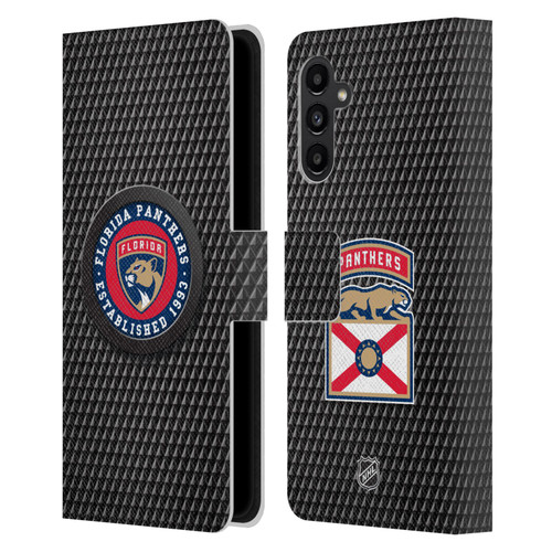 NHL Florida Panthers Puck Texture Leather Book Wallet Case Cover For Samsung Galaxy A13 5G (2021)