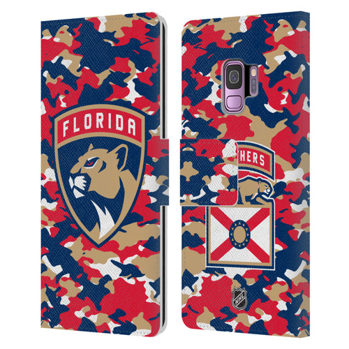 NHL Florida Panthers Camouflage Leather Book Wallet Case Cover For Samsung Galaxy S9