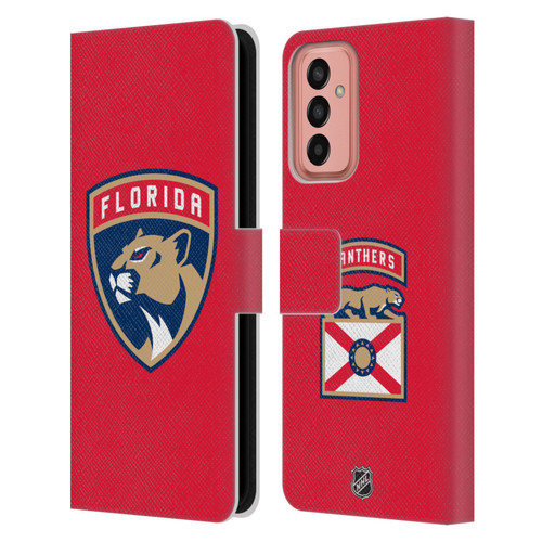 NHL Florida Panthers Plain Leather Book Wallet Case Cover For Samsung Galaxy M13 (2022)