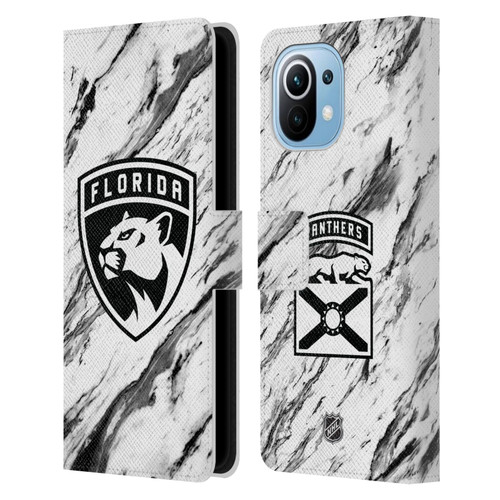 NHL Florida Panthers Marble Leather Book Wallet Case Cover For Xiaomi Mi 11