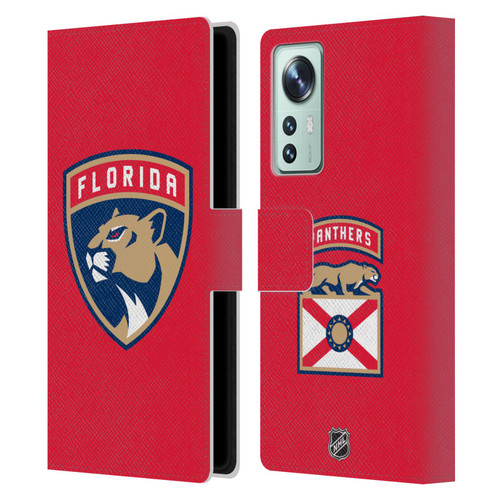 NHL Florida Panthers Plain Leather Book Wallet Case Cover For Xiaomi 12
