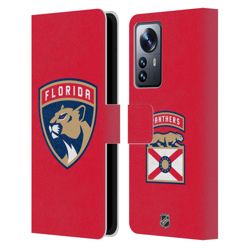 NHL Florida Panthers Plain Leather Book Wallet Case Cover For Xiaomi 12 Pro