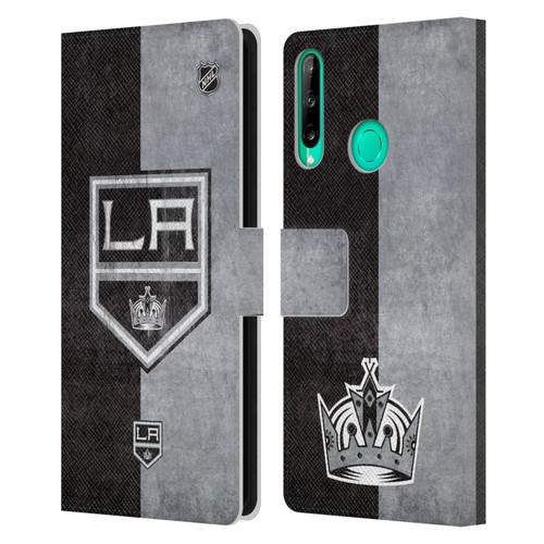 NHL Los Angeles Kings Half Distressed Leather Book Wallet Case Cover For Huawei P40 lite E