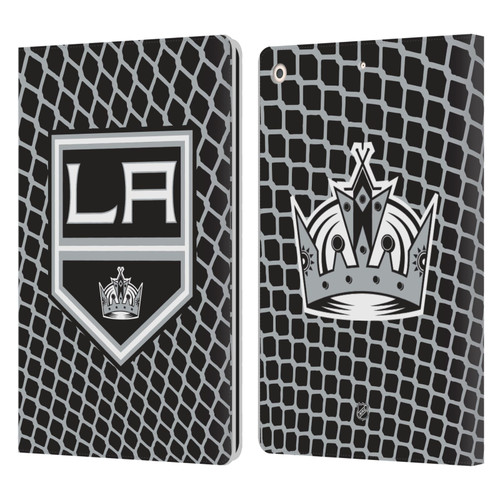 NHL Los Angeles Kings Net Pattern Leather Book Wallet Case Cover For Apple iPad 10.2 2019/2020/2021