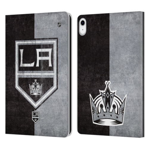 NHL Los Angeles Kings Half Distressed Leather Book Wallet Case Cover For Apple iPad 10.9 2022/2025