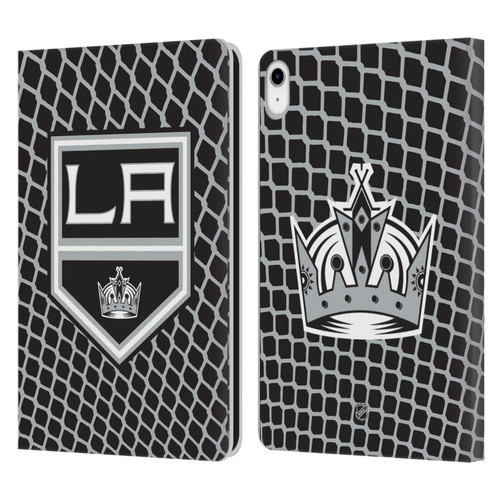 NHL Los Angeles Kings Net Pattern Leather Book Wallet Case Cover For Apple iPad 10.9 (2022)
