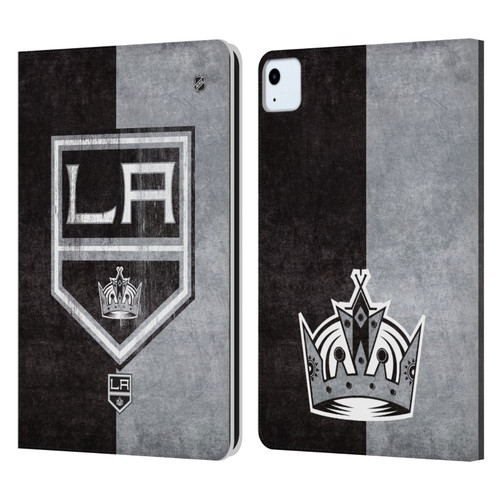 NHL Los Angeles Kings Half Distressed Leather Book Wallet Case Cover For Apple iPad Air 11 2020/2022/2024/2025