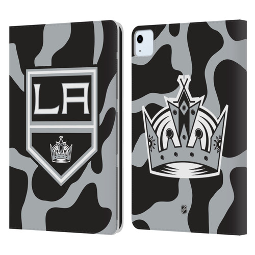NHL Los Angeles Kings Cow Pattern Leather Book Wallet Case Cover For Apple iPad Air 11 2020/2022/2024
