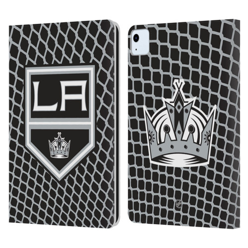 NHL Los Angeles Kings Net Pattern Leather Book Wallet Case Cover For Apple iPad Air 11 2020/2022/2024