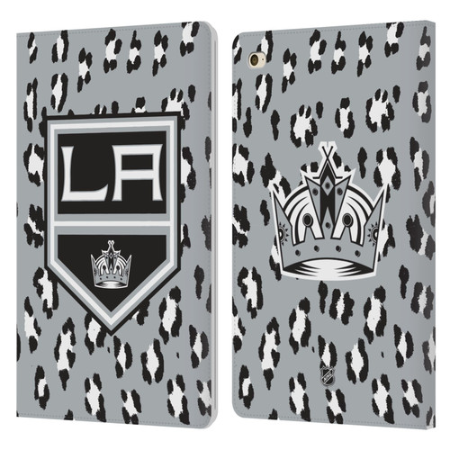 NHL Los Angeles Kings Leopard Patten Leather Book Wallet Case Cover For Apple iPad mini 4