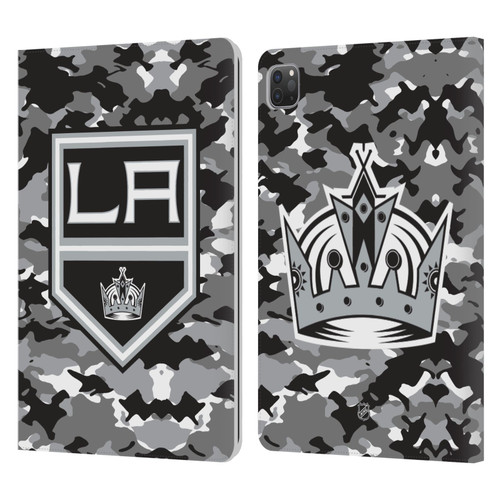 NHL Los Angeles Kings Camouflage Leather Book Wallet Case Cover For Apple iPad Pro 11 2020 / 2021 / 2022