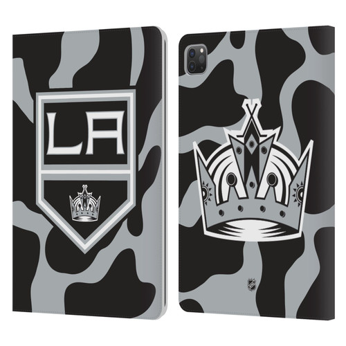 NHL Los Angeles Kings Cow Pattern Leather Book Wallet Case Cover For Apple iPad Pro 11 2020 / 2021 / 2022