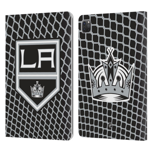 NHL Los Angeles Kings Net Pattern Leather Book Wallet Case Cover For Apple iPad Pro 11 2020 / 2021 / 2022