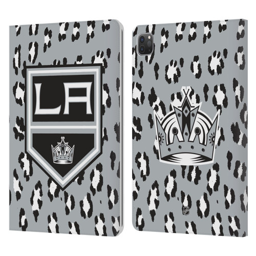 NHL Los Angeles Kings Leopard Patten Leather Book Wallet Case Cover For Apple iPad Pro 11 2020 / 2021 / 2022