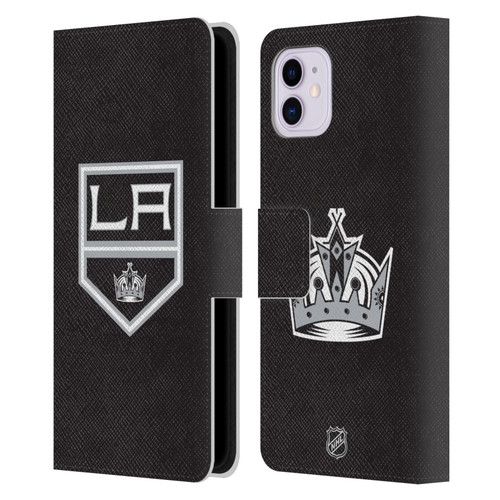 NHL Los Angeles Kings Plain Leather Book Wallet Case Cover For Apple iPhone 11