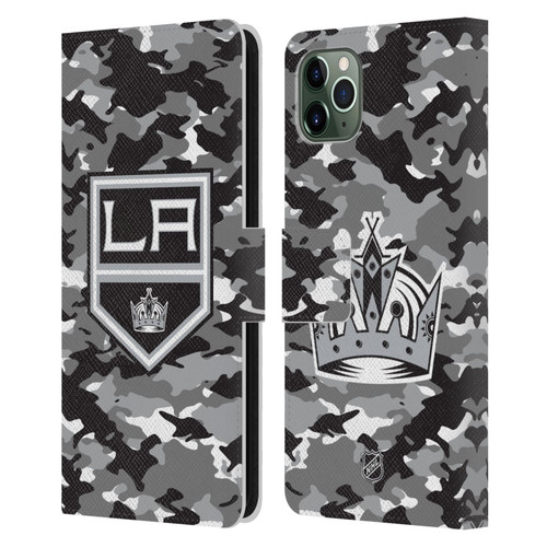 NHL Los Angeles Kings Camouflage Leather Book Wallet Case Cover For Apple iPhone 11 Pro Max