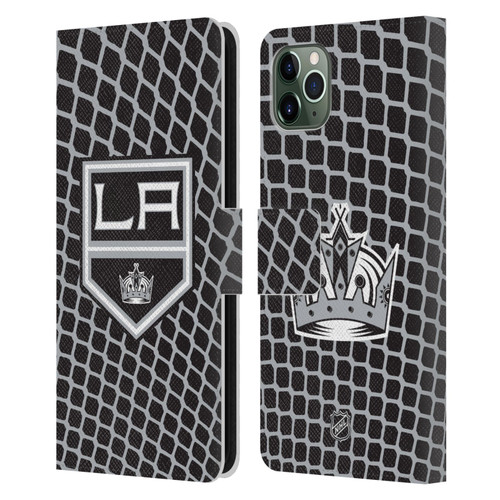 NHL Los Angeles Kings Net Pattern Leather Book Wallet Case Cover For Apple iPhone 11 Pro Max