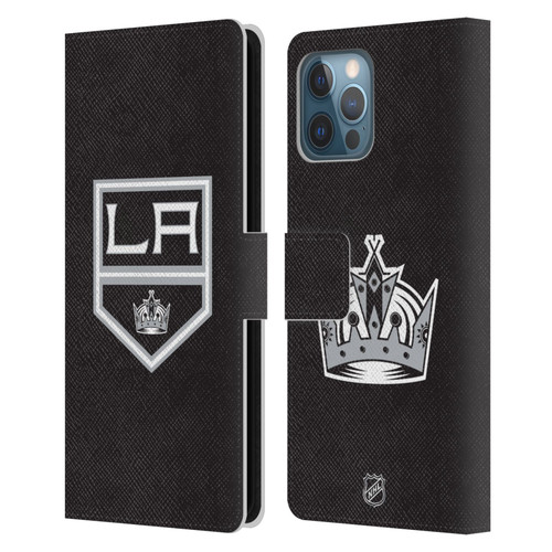 NHL Los Angeles Kings Plain Leather Book Wallet Case Cover For Apple iPhone 12 Pro Max