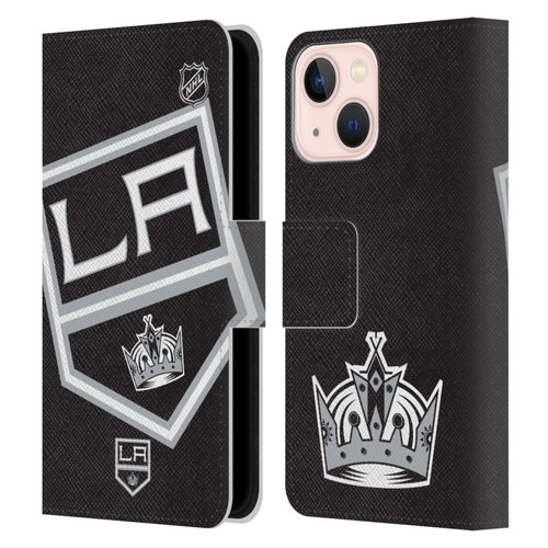 NHL Los Angeles Kings Oversized Leather Book Wallet Case Cover For Apple iPhone 13 Mini