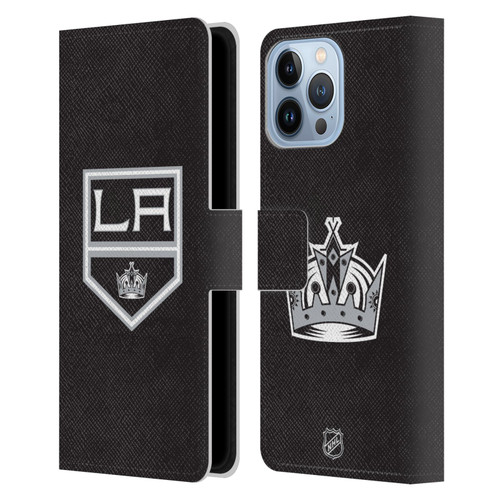 NHL Los Angeles Kings Plain Leather Book Wallet Case Cover For Apple iPhone 13 Pro Max