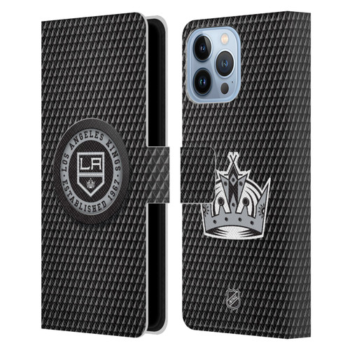 NHL Los Angeles Kings Puck Texture Leather Book Wallet Case Cover For Apple iPhone 13 Pro Max NHL Los Angeles Kings Puck Texture Leather Book Wallet Case Cover For Apple iPhone 13 Pro Max