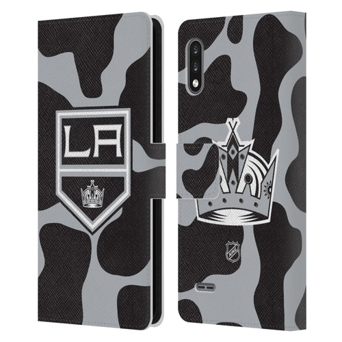 NHL Los Angeles Kings Cow Pattern Leather Book Wallet Case Cover For LG K22