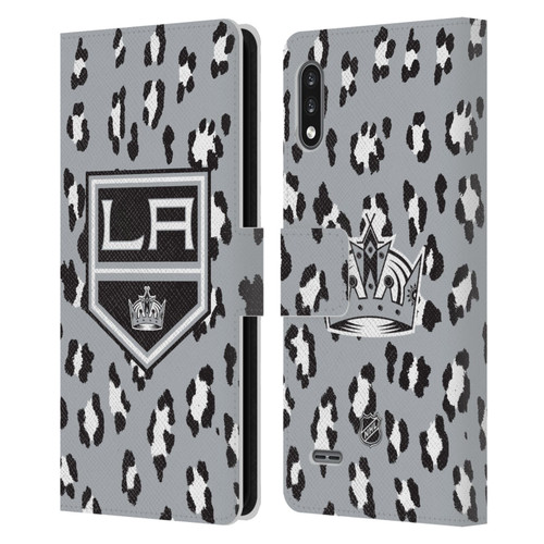 NHL Los Angeles Kings Leopard Patten Leather Book Wallet Case Cover For LG K22