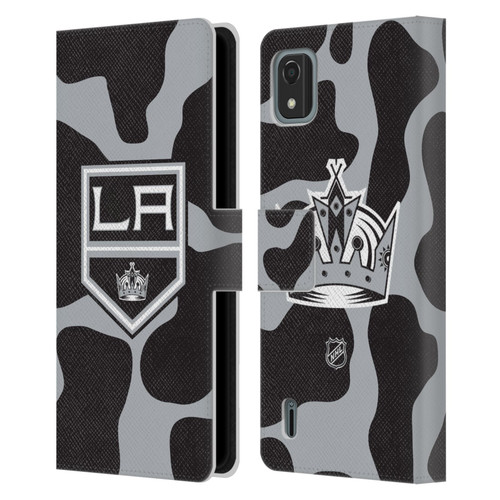 NHL Los Angeles Kings Cow Pattern Leather Book Wallet Case Cover For Nokia C2 2nd Edition