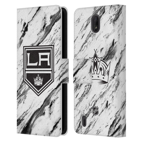 NHL Los Angeles Kings Marble Leather Book Wallet Case Cover For Nokia C01 Plus/C1 2nd Edition