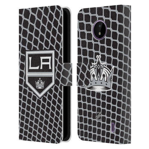 NHL Los Angeles Kings Net Pattern Leather Book Wallet Case Cover For Nokia C10 / C20