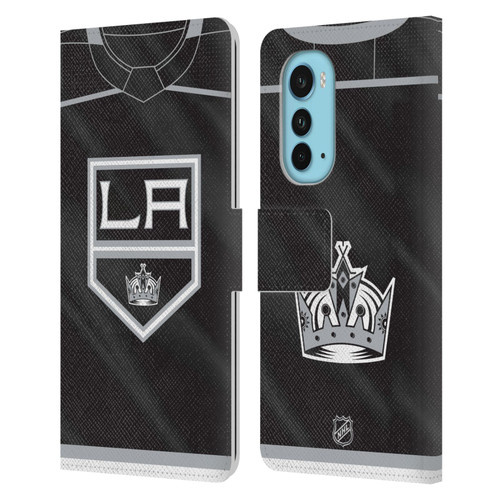 NHL Los Angeles Kings Jersey Leather Book Wallet Case Cover For Motorola Edge (2022)