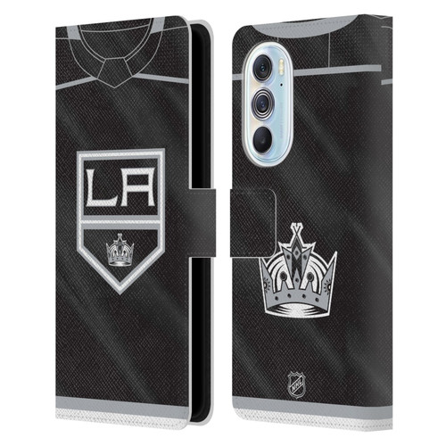 NHL Los Angeles Kings Jersey Leather Book Wallet Case Cover For Motorola Edge X30