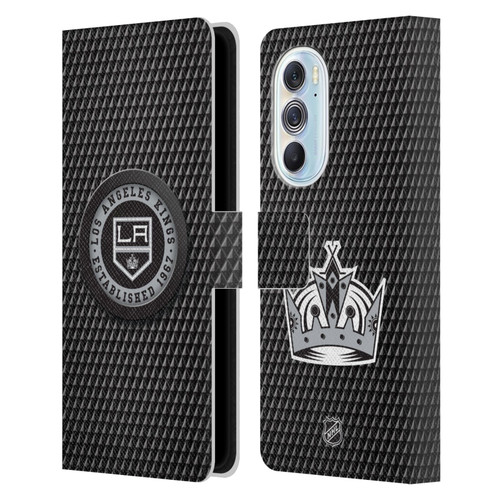 NHL Los Angeles Kings Puck Texture Leather Book Wallet Case Cover For Motorola Edge X30