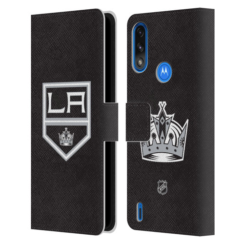 NHL Los Angeles Kings Plain Leather Book Wallet Case Cover For Motorola Moto E7 Power / Moto E7i Power