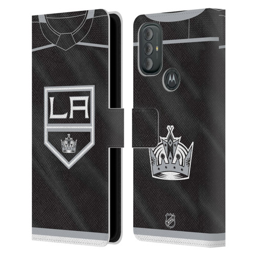 NHL Los Angeles Kings Jersey Leather Book Wallet Case Cover For Motorola Moto G10 / Moto G20 / Moto G30