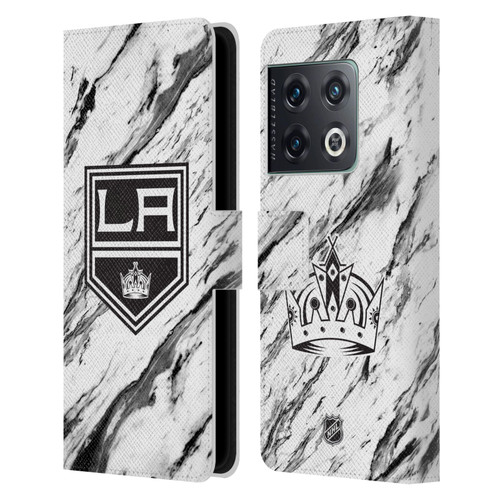 NHL Los Angeles Kings Marble Leather Book Wallet Case Cover For OnePlus 10 Pro