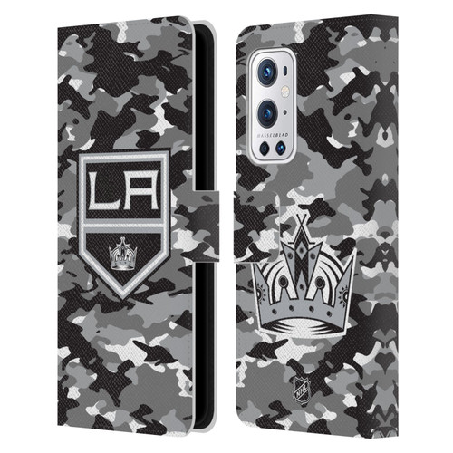 NHL Los Angeles Kings Camouflage Leather Book Wallet Case Cover For OnePlus 9 Pro