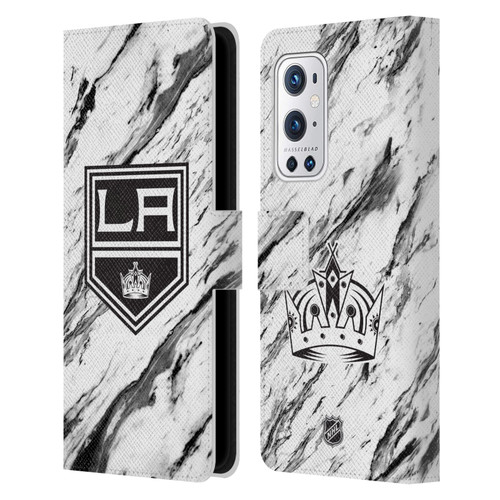 NHL Los Angeles Kings Marble Leather Book Wallet Case Cover For OnePlus 9 Pro