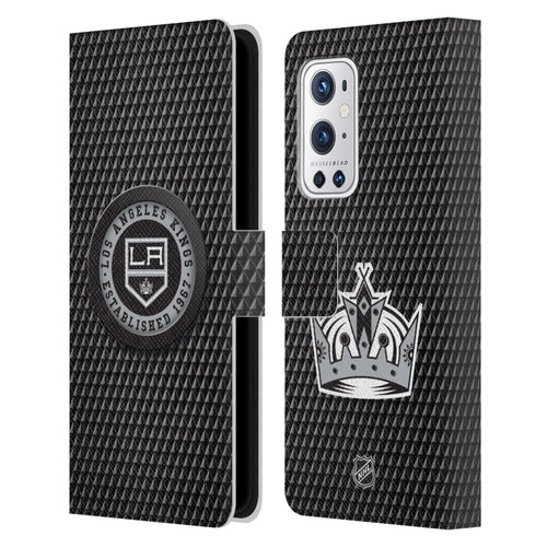 NHL Los Angeles Kings Puck Texture Leather Book Wallet Case Cover For OnePlus 9 Pro