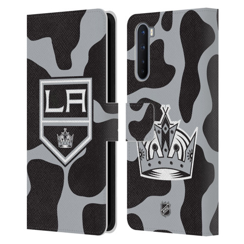 NHL Los Angeles Kings Cow Pattern Leather Book Wallet Case Cover For OnePlus Nord 5G